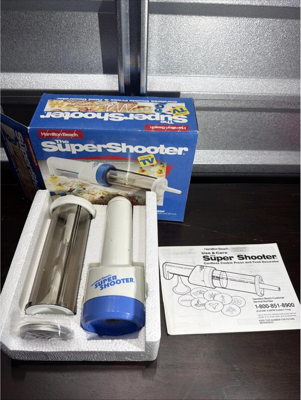 Vintage Hamilton Beach Super Shooter COOKIE PRESS Decorator Kit NO Plunger *
